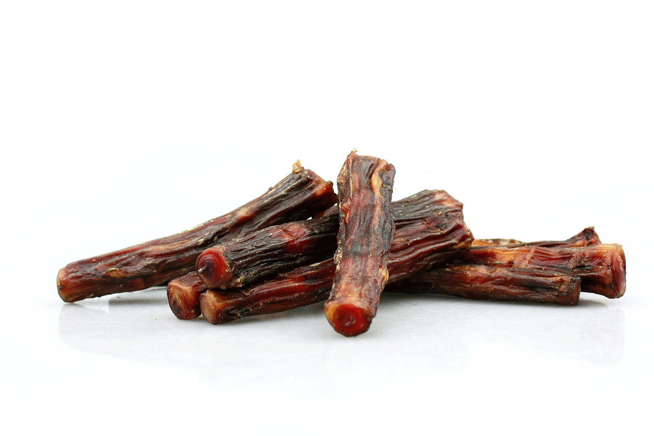 Dried Beef Tails dog chews by Pets Best wholesale for dog snacks and treats